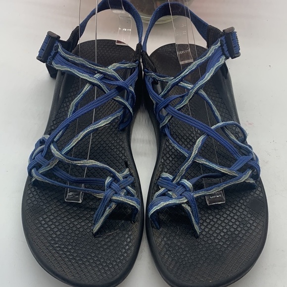 Chaco Blue White Sport Sandals Sz 10. SPT0670 - Picture 2 of 8